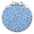 Cuentas redondas de acrílico azul claro de 3mm y 4mm para joyería y pulseras DIY hechas a mano - Azul