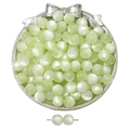 Light green cat eye resin beads for DIY jewelry making with round 8-12mm smooth finish - Light Green