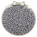 Cuentas redondas de acrílico gris oscuro de 4mm para pulseras de joyería hechas a mano - Gris