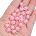 Rosa karierte Perle in transparenten Acrylperlen für DIY-Schmuck und Armbänder - 8mm (100 Stk./Packung) / Rosa