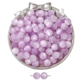 Light purple cat eye resin beads with smooth finish and central vertical light band for DIY - Light Purple