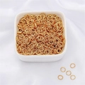 Anellini aperti placcati oro 18K per gioielli fai da te in ciotola di ceramica - 0.5x3mm (50 Pezzi/Confezione) / Riempito Oro 18K