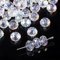 Faceted transparent AB crystal beads for DIY handmade jewelry and necklaces - Flat Bead Style (8x5mm) / 10 Pieces/Pack (8x5mm) / AB Color