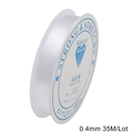 Single roll of 0.4mm transparent crystal bead string for jewelry making 35m length - 0.4mm