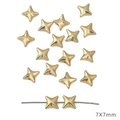 Golden 7x7mm four-pointed star CCB spacer beads for DIY jewelry making and bracelets - Star Shape / 30 Pieces/Pack (7x7mm) / Gold