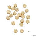 7x7mm gold flower spacer beads made of metallic plastic for DIY jewelry and bracelets - Flower / 30 Pieces/Pack (7mm) / Gold
