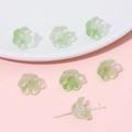 Translucent light green lily of the valley glass flower beads for DIY jewelry making - 10pcs/Pack / Fresh Green