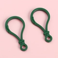 Lot de deux fermoirs mousquetons en acrylique vert foncé pour porte-clés DIY - Vert clair