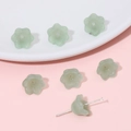 Light green glass lily of the valley flower beads for DIY necklace jewelry making - 10pcs/Pack / Jade Green