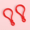 Accessoire porte-clés DIY avec deux fermoirs mousquetons en plastique rouge vif pour loisirs - Rouge