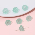 Translucent mint green lily of the valley glass flower beads for DIY jewelry - 10pcs/Pack / Clear Water Green