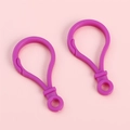 Lot de deux mousquetons violets en acrylique pour la création de porte-clés DIY - Fuchsia