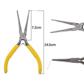 Long nose pliers with yellow handle for jewelry making and precision DIY crafts - Long Needle Nose Pliers