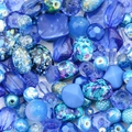 Baroque style DIY acrylic beads kit in assorted blue shades for jewelry making - Random Mixed 30g/Pack / Royal Blue Series