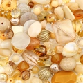 Vintage Baroque acrylic DIY beads set in amber and champagne tones for jewelry making - Random Mixed 30g/Pack / Light Coffee Series