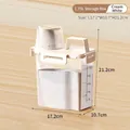 1.75L airtight grain storage box in creamy white with measuring cup and handle - Creamy Yellow / Small