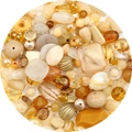 Perle barocche in acrilico ambra e avorio per gioielli fai-da-te e collane fatte a mano - Stile 1 / 30g Per Confezione / Serie Caffè Chiaro