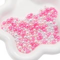 Mezcla de perlas de imitación ABS rosas y blancas en varios tamaños para joyería DIY - 50g/Paquete / Mezcla Rosa Sueño de Verano