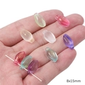 Colorful 8x15mm bulb-shaped glass beads for DIY jewelry making in various pastel colors - Magnolia Bud (BBD229)