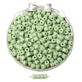 Morandi green 6x5mm acrylic cylindrical beads for DIY handmade bracelets and jewelry - Approx. 6x5mm 2mm Hole 50 Pieces/Pack / Light Green