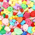 Colorful mix of heart and star acrylic beads for DIY necklace and jewelry making - Random Mixed 30g/Pack / Spring Color Series