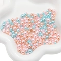 Mezcla de perlas ABS rosa y azul claro en bandeja de estrella para manualidades DIY - Mezcla Cosecha Fructífera