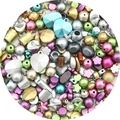 Mix of vintage Baroque acrylic DIY beads and pendants for handmade jewelry crafting - Random Mixed 30g/Pack / Dull Color Series
