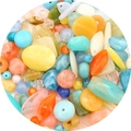 Mix of colorful baroque acrylic beads in various shapes for DIY jewelry making - Random Mixed 30g/Pack / Jelly Colors