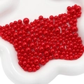 Perlas de imitación de ABS rojo brillante en varios tamaños para manualidades y joyas - Rojo