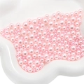 Mezcla de perlas de imitación ABS rosa claro de varios tamaños para joyería DIY - 50g/Paquete / Rosa Claro