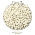 Cylindrical cream acrylic spacer beads for handmade DIY jewelry bracelets making - Beige