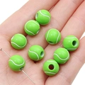 Perline da tennis in acrilico verde neon per creazione di gioielli e catene per telefoni - Stile Tennis (Circa 12 mm) / Set da 30 / Verde