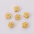 Cuentas espaciadoras de flores doradas de cinco pétalos para creación de joyería DIY - Accesorios de Cuenta Espaciadora de Flor de Melocotón / 10mm (1 Pieza) / Dorado