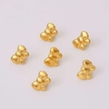 Cuentas espaciadoras doradas mates con forma de lazo para joyería DIY y collares - Accesorios de Cuenta Espaciadora de Lazo / 11x8mm (1 Pieza/Paquete) / Dorado