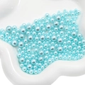 Perlas de imitación azul claro de varios tamaños para manualidades y joyas - Aguamarina