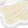Mezcla de perlas de imitación ABS blanco crema de varios tamaños para manualidades - Blanco Roto