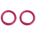 30mm vibrant rose pink round metal spring ring buckle with paint finish for DIY crafts - 30mm / Rose Red