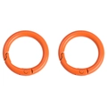 Bright orange 30mm spring O-ring metal buckles for DIY keychain and bag accessories - 30mm / Orange Red