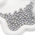 Perlas de imitación ABS plateadas de tamaños mixtos para joyería y manualidades DIY - Gris Plata Claro