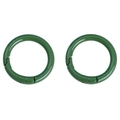 30mm green spray-painted metal spring ring connectors for DIY keychain accessories - 30mm / Green