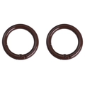Set of two chocolate brown 30mm metal spring O-rings for DIY bags and keychains - 30mm / Dark Coffee