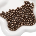 Perlas de ABS bronce de tamaños mixtos en bandeja blanca para creación de joyas - 50g/Paquete / Café