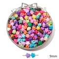 Bunte 9mm Acryl Sternperlen für DIY handgefertigten Schmuck und Armband Zubehör Set - Dunkle Farbe Stern