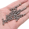 Massive Edelstahlperlen poliert 3mm für DIY Armband und Halskette Schmuckherstellung - Ca. 5mm (10 Stück/Packung) / Stahlfarben