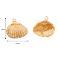 Marbled beige shell-shaped pendant charm for DIY jewelry making with dimensions 27x26mm - Scallop 1 / Approx. 35 Pieces/Pack