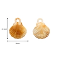 Faux shell ocean pendants in brown marble pattern for DIY jewelry crafts 22.5x18mm - Scallop 2 / Approx. 20 Pieces/Pack