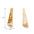 Caramel and cream shell-shaped resin pendants for DIY jewelry, 38mm x 10mm size - Conch 4
