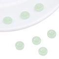 Set aus 10 hellgrünen Donut-Perlen aus Glas-Imitat für DIY-Schmuck und Handwerk - 8mm-Kleines Loch (10 Stück/Packung) / Hellgrün