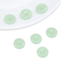Hellgrüne Glasperlen in Donutform für DIY-Schmuck mit glatter, matter Oberfläche - 12mm-Kleines Loch (10 Stück/Packung) / Hellgrün