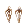 Brown marble pattern shell-shaped acetate jewelry charms for DIY necklaces - Faceted Triangle Conch